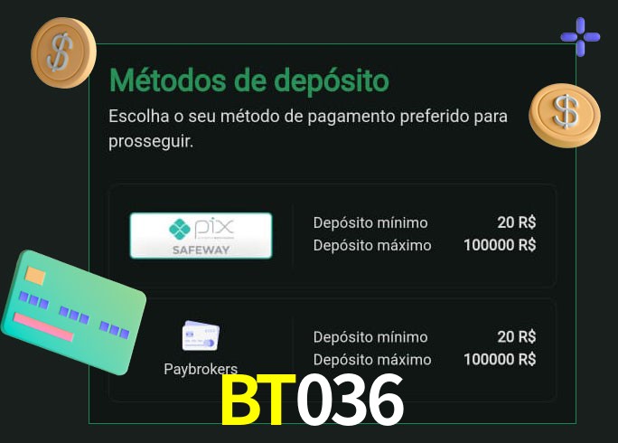 O cassino BT036 oferece uma grande variedade de métodos de pagamento