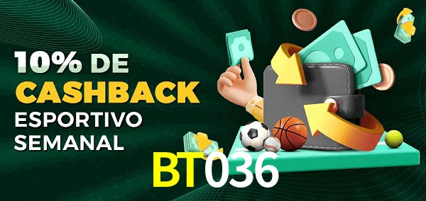10% de bônus de cashback na BT036